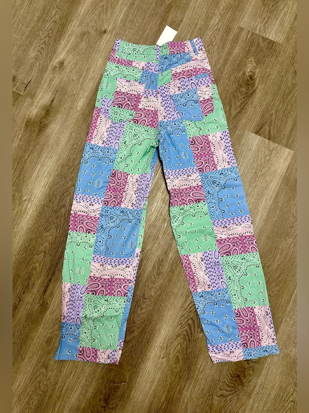 Divided Paisley Colorblock Pastel Pant